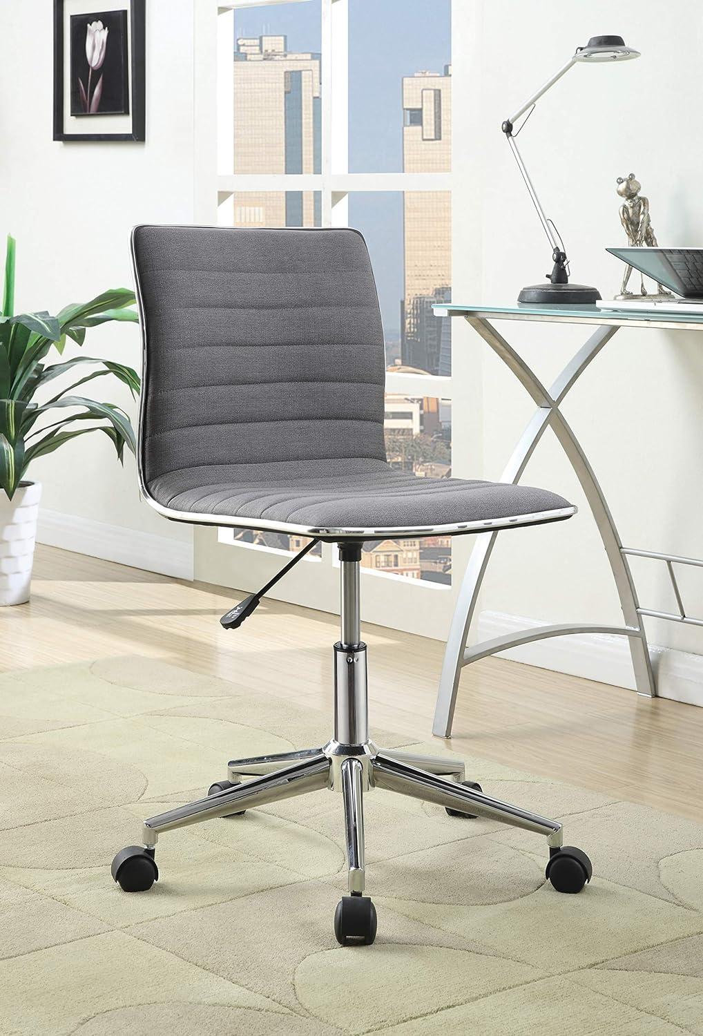 Adjustable Office Chair - Gray and Chrome,Instore